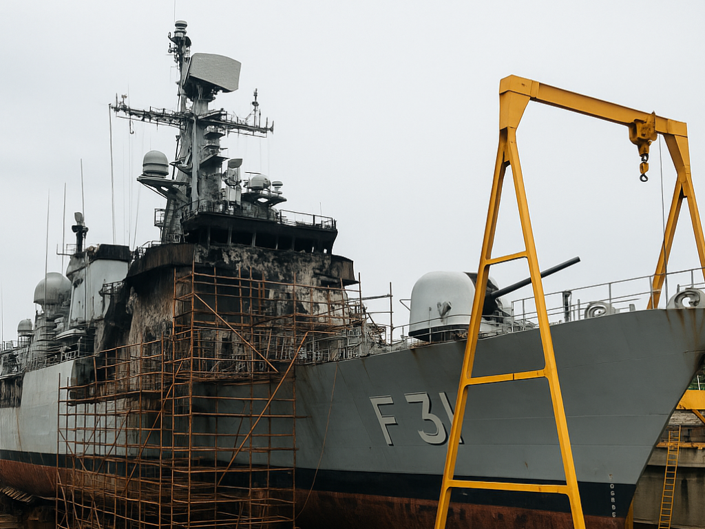 INS Brahmaputra, Damaged in 2024 Fire, to Be Combat Ready by Mid-2026: Indian Navy