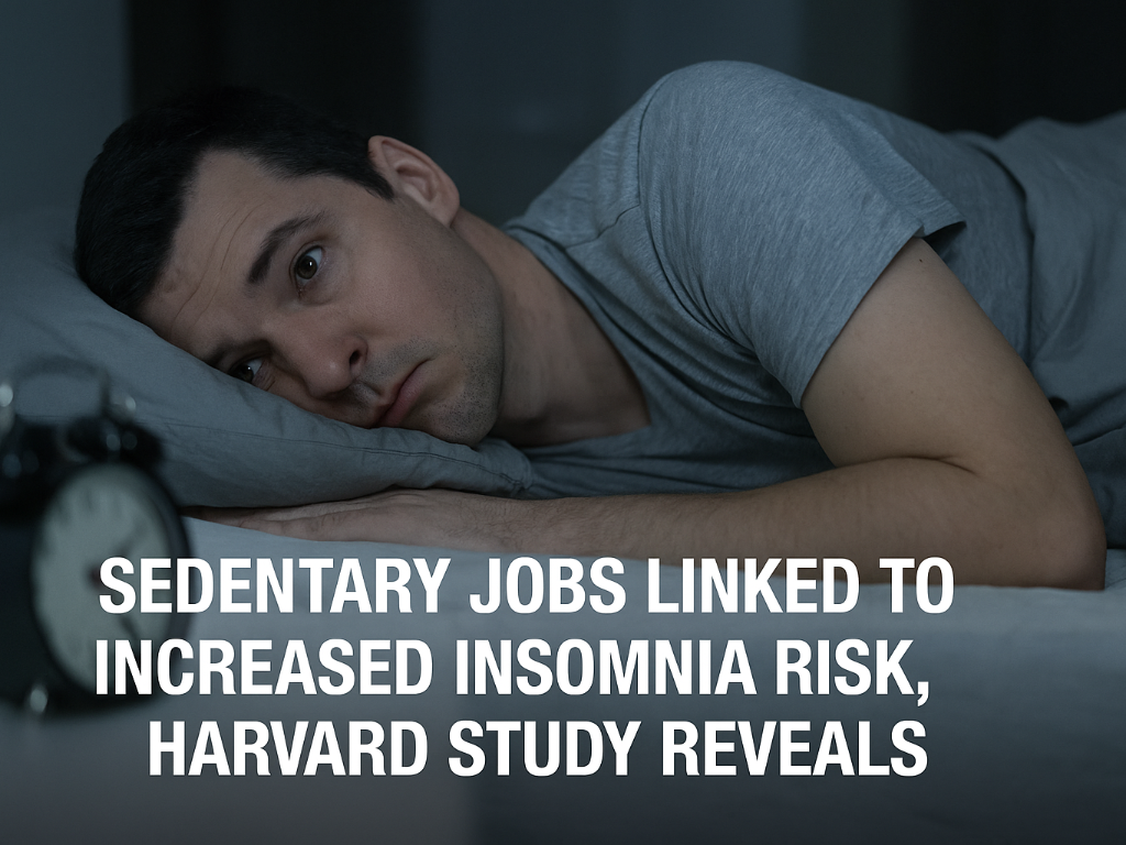 Sedentary Jobs Linked to Increased Insomnia Risk, Harvard Study Reveals