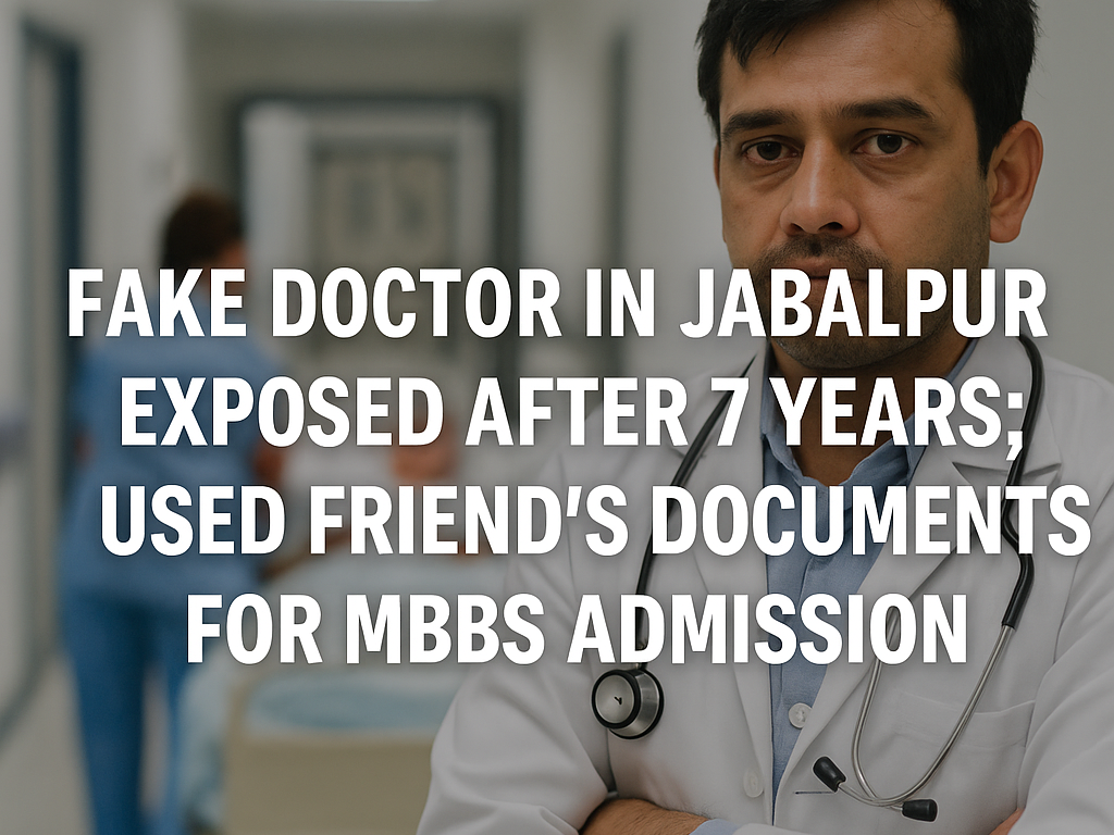 Fake Doctor in Jabalpur Exposed After 7 Years; Used Friend’s Documents for MBBS Admission