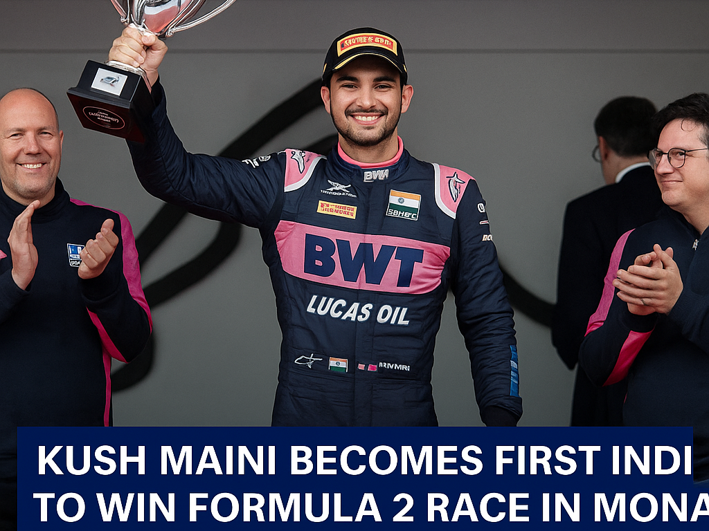Kush Maini Makes History as First Indian to Win Formula 2 Race in Monaco
