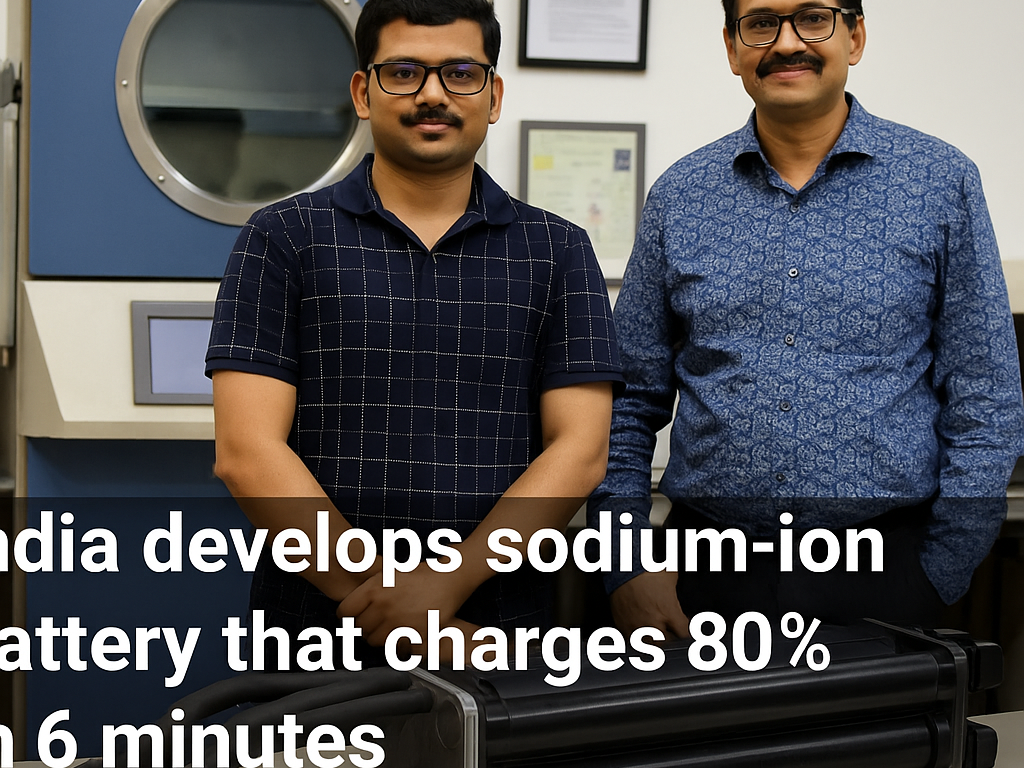 India’s New Sodium-Ion Battery Charges 80% in 6 Minutes, Promises Breakthrough for EVs