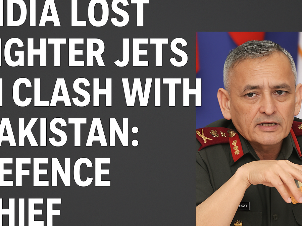 India Lost Fighter Jets in Clash with Pakistan: Defence Chief Confirms